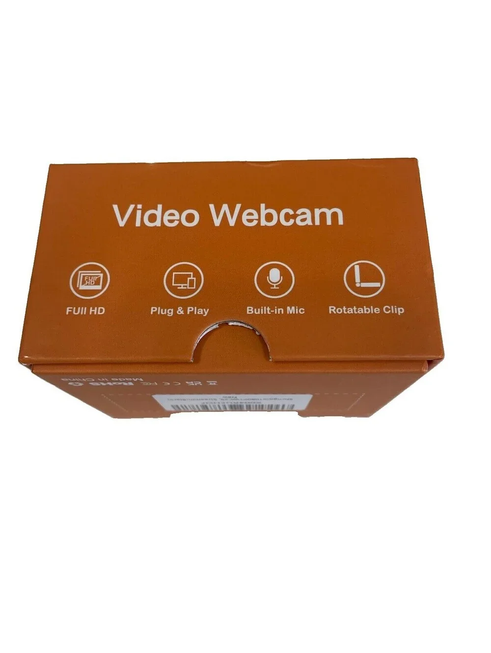 HD 1080P USB Webcam Built-in Microphone Privacy Cover Plug & Play Black